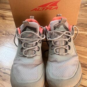 Altra Lone Peak Sneakers in Gray and Coral